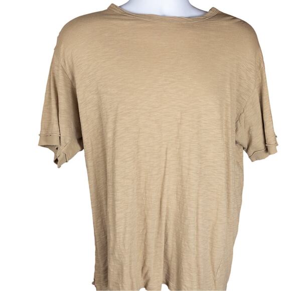 WCSP Mens Brown Tan Knit Short Sleeve Tee XL - Picture 1 of 6